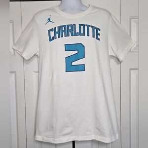 Nike Jordan LaMelo Ball Charlotte Hornets Name & Number Tshirt White Men's Large